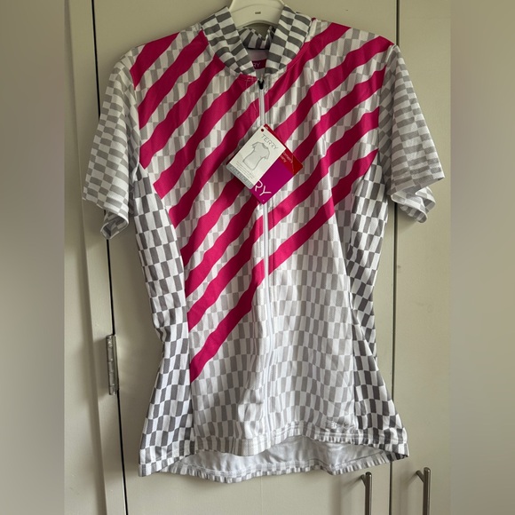NWT Women’s Semi-Fitted Terry Strada Cycling Jersey, Short Sleeve, L, MSRP $72 - Picture 1 of 5